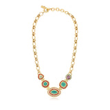Collier Traviata – vert et rose