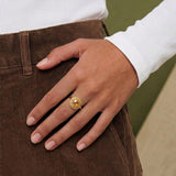 Bague ajustable Traviata – dorée